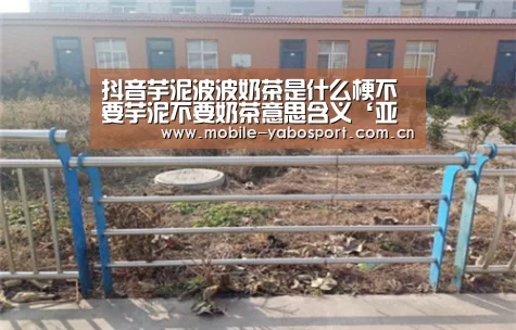 抖音芋泥波波奶茶是什么梗不要芋泥不要奶茶意思含义‘亚博’(图3) 亚博体育